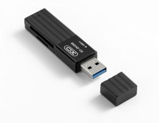 XO czytnik kart 2w1 DK05B USB 3.0 czarny