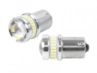 Żarówki LED CANBUS 3014 Amio, 24 x SMD + 3030 6 x SMD 1156 (R5W, R10W) P21 White, 12 V/24 V.