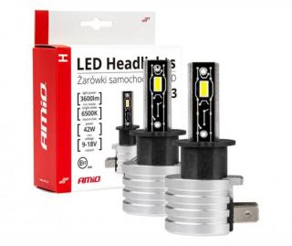 Żarówki sam. LED/Headlights H-series mimi max 42W H3 kpl.2szt