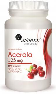 Acerola 125mg 120 tab. Naturalna Vitamina C - Aliness