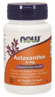 ASTAXANTIN 4mg 60vege softgels - Now Foods