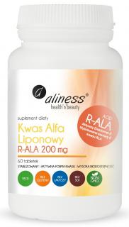 Kwas Alfa Liponowy R-ALA 200 mg 60 tabl. - Aliness