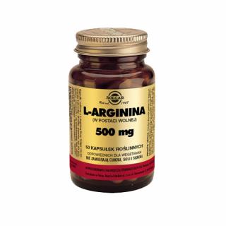 L-ARGININA 500 mg 50 kaps. - Solgar