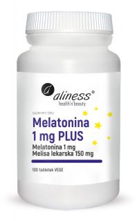Melatonina 1 mg PLUS 100 tabletek Vege - Aliness