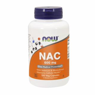 NAC N-Acetylocysteina 600mg 100 veg caps - Now Foods