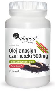 Olej z nasion czarnuszki 2% 500 mg 120 caps - Aliness