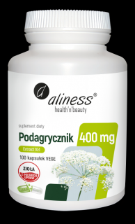 Podagrycznik ekstrakt 10:1 400mg 100 Vege caps - Aliness