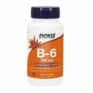 WITAMINA B6 100 mg 100 kaps - Now Foods