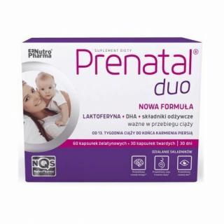 PRENATAL DUO -  30kapsułek twardych +  60kapsułek żelatynowych