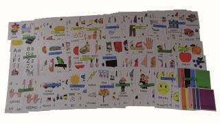 Karty edukacyjne do czytania globalnego - duże litery - mega zestaw kart z obrazkami dla dzieci