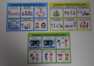 Kodeks przedszkolaka - 3 plansze edukacyjne