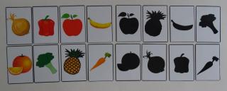 Owoce i warzywa cienie - karty edukacyjne