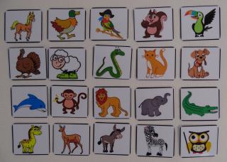 Znaczki rozpoznawcze do tablicy motywacyjnej / znaczki na szafkę zwierzątka i figury 40 szt.