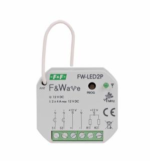 FF - RADIOWY DWUKANAŁOWY STEROWNIK LED 12V MONTAŻ PDT 10÷16V DC - FW-LED2P