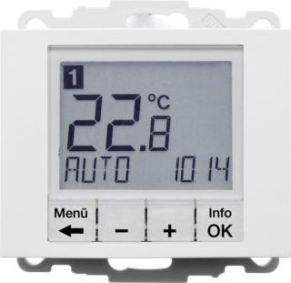 HAGER - BERKER - REGULATOR TEMPERATURY ZE STEROWANIEM CZASOWYM I ELEMENTEM CENTRALNYM BIAŁY B.KWADRAT - 20448989