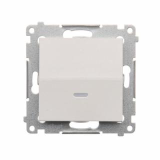 KONTAKT SIMON - Łącznik jednobiegunowy z sygnalizacją załączenia LED (moduł) 10AX, 250V~, szybkozłącza; biały - DW1ZL.01/11