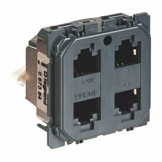 LEGRAND - GNIAZDO 4 X RJ45 STP KAT.6 CELIANE - 067394