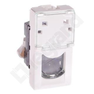 LEGRAND - GNIAZDO KOMPUTEROWE POJEDYNCZE 1M RJ45 KAT. 5E FTP MOSAIC - 076552