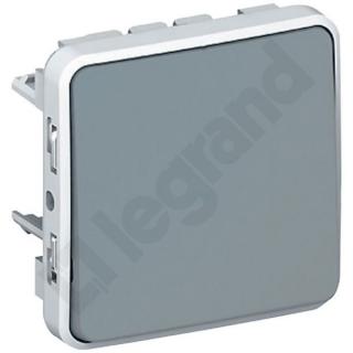 LEGRAND - ŁĄCZNIK KRZYŻOWY 10AX 250V SZARY PLEXO55 - 069521