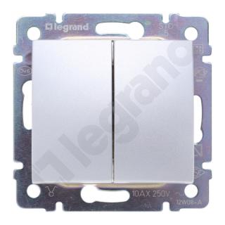 LEGRAND - ŁĄCZNIK ŚWIECZNIKOWY 10AX 250V ALUMINIUM VALENA - 770105