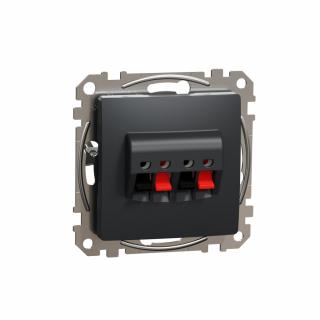 SCHNEIDER ELECTRIC - Gniazdo 2x głośnikowe, antracytowe Sedna Design - SDD114411