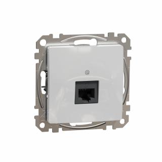 SCHNEIDER ELECTRIC - Gniazdo komputerowe RJ45 kat.5e UTP, srebrne aluminium Sedna Design - SDD113451