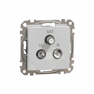 SCHNEIDER ELECTRIC - Gniazdo R/TV/SAT końcowe (4dB), srebrne aluminium Sedna Design - SDD113481