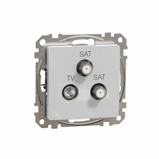 SCHNEIDER ELECTRIC - Gniazdo  TV/SAT/SAT końcowe (4dB), srebrne aluminium Sedna Design - SDD113481S