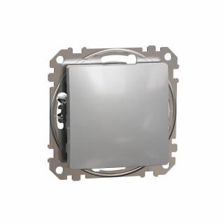 SCHNEIDER ELECTRIC - Przycisk 1-biegunowy, srebrne aluminium Sedna Design - SDD113111