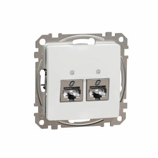 SCHNEIDER ELECTRIC - Sedna Design, Gniazdo komputerowe 2xRJ45 kat.5e STP, białe - SDD111452S