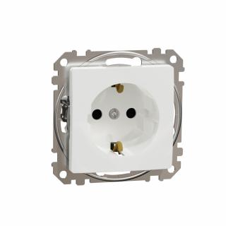 SCHNEIDER ELECTRIC - Sedna Design, Gniazdo schuko z przesłonami, białe - SDD111021