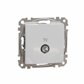 SCHNEIDER ELECTRIC - Sedna Design, Gniazdo TV przelotowe (10dB), srebrne aluminium - SDD113478