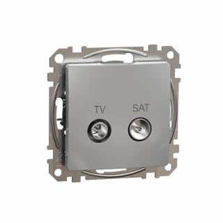 SCHNEIDER ELECTRIC - Sedna Design, Gniazdo  TV/SAT przelotowe (7dB), srebrne aluminium - SDD113474S