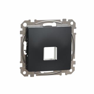 SCHNEIDER ELECTRIC - Sedna Design, Płytka centralna do wkładów Keystone (HDMI, VGA, RJ45, RJ11), czarny antracyt - SDD114421