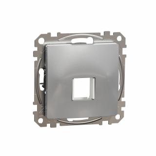 SCHNEIDER ELECTRIC - Sedna Design, Płytka centralna do wkładów Keystone (HDMI, VGA, RJ45, RJ11), srebrne aluminium - SDD113421