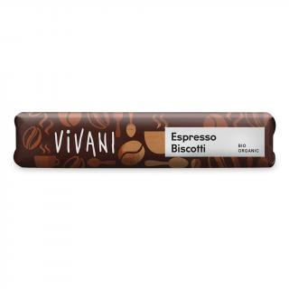 BATON Z MLECZNEJ CZEKOLADY Z NADZIENIEM ESPRESSO I HERBATNIKAMI BIO 40 g - VIVANI