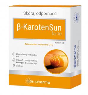 BETA-KAROTEN SUN FORTE NA PIĘKNĄ OPALENIZNĘ 30 TABLETEK - STARPHARMA