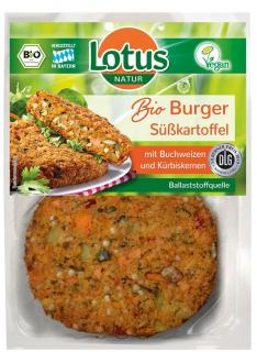 BURGERY WARZYWNE Z BATATAMI, GRYKĄ I DYNIĄ BIO 160 g - LOTUS