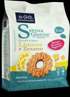 CIASTKA OWSIANE CYTRYNOWO - IMBIROWE BEZ DODATKU CUKRU BEZGLUTENOWE BIO 250 g - SOTTOLESTELLE