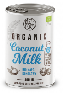 COCONUT MILK - NAPÓJ KOKOSOWY (17 % TŁUSZCZU) BIO 400 ml - DIET-FOOD