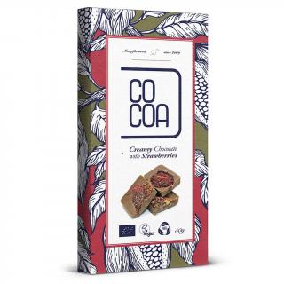 CZEKOLADA CREAMY Z TRUSKAWKAMI BIO 50 g - COCOA