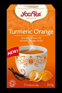 HERBATKA KURKUMA POMARAŃCZA (TURMERIC ORANGE) BIO (17 x 2 g) 34 g - YOGI TEA