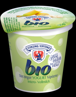 JOGURT BANANOWY Z MLEKA SIENNEGO BIO 125 g - STERZING-VIPITENO