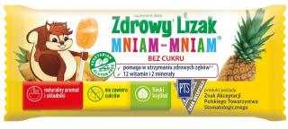 LIZAK O SMAKU ANANASOWYM Z WITAMINAMI I MINERAŁAMI BEZGLUTENOWY 6 g - MNIAM MNIAM STARPHARMA