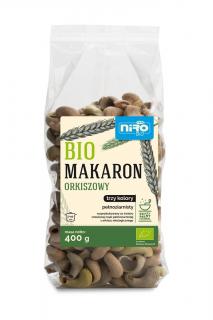 MAKARON (ORKISZOWY RAZOWY TRÓJKOLOROWY) MUSZELKI BIO 400 g - NIRO