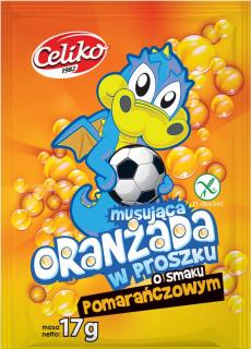 ORANŻADA MUSUJĄCA W PROSZKU O SMAKU POMARAŃCZOWYM BEZGLUTENOWA 17 g - CELIKO