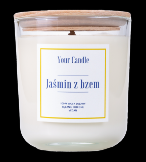 ŚWIECA SOJOWA ZAPACHOWA JAŚMIN Z BZEM 210 ml - YOUR CANDLE