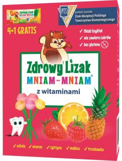 ZDROWY LIZAK MINIAM-MNIAM Z WITAMINAMI BEZ CUKRU (4 + 1 GRATIS) 30  g - STARPHARMA