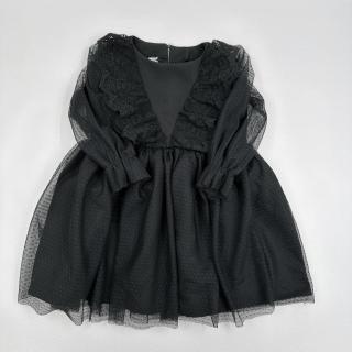 Sukienka tiulowa czarna z koronką