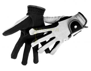 Rękawiczki całoroczne Nubuk Look HKM białe